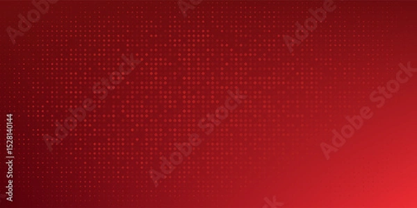 Fototapeta Red diagonal geometric shape with halftone. Modern fiber textured vector