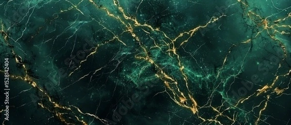 Obraz Emerald Green And Gold Marble Texture