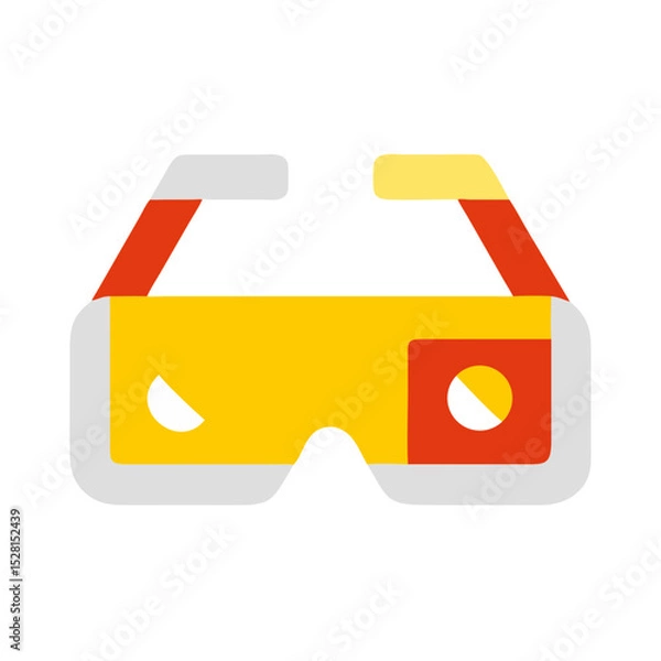 Obraz virtual glasses icon colored shape icon