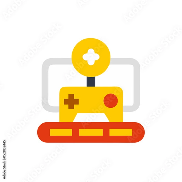 Obraz video game icon colored shape icon