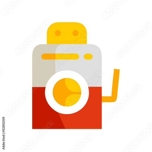 Obraz washing machine icon colored shape icon