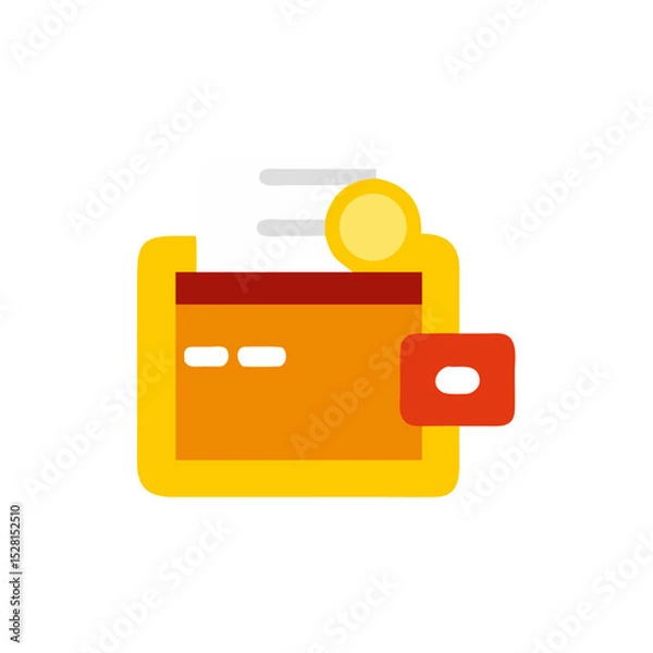 Obraz wallet icon colored shape icon