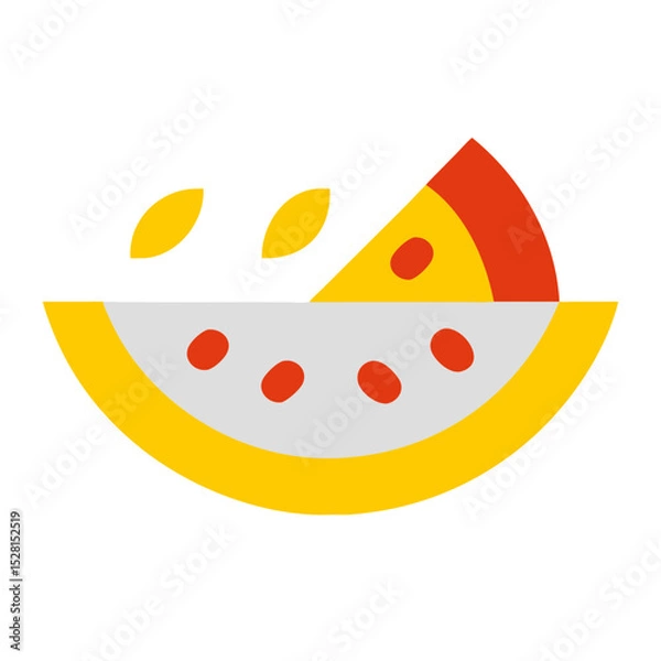 Obraz watermelon icon colored shape icon