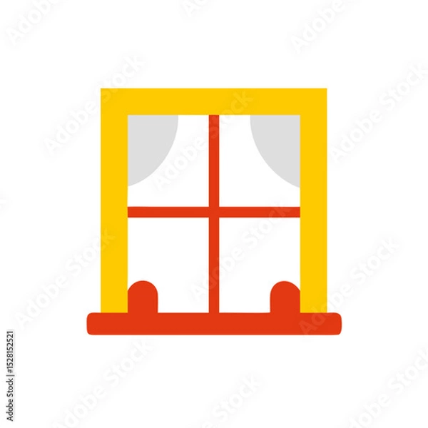 Obraz window colored shape icon