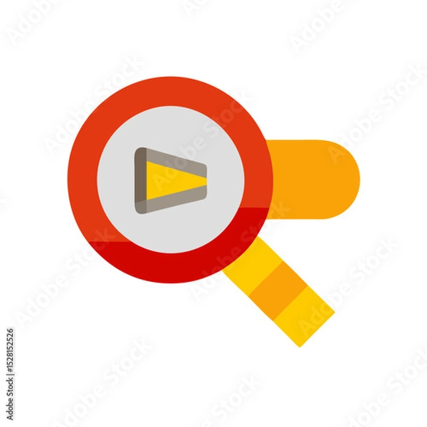 Obraz zoom icon colored shape icon