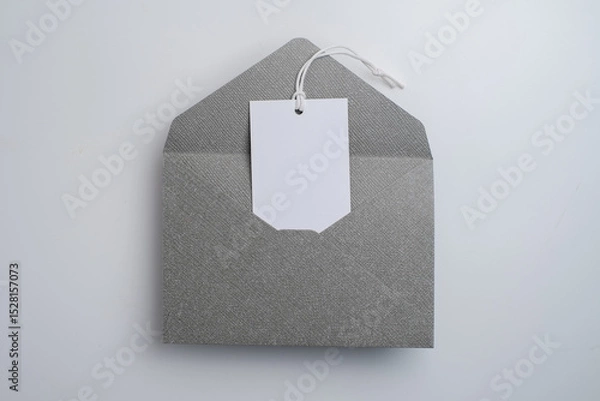 Fototapeta Paper envelopes on a light background. New mail, write a message. Send and receive mail. Postal delivery service. Empty envelope, empty space. Communication with people, paperwork. Envelope close-up
