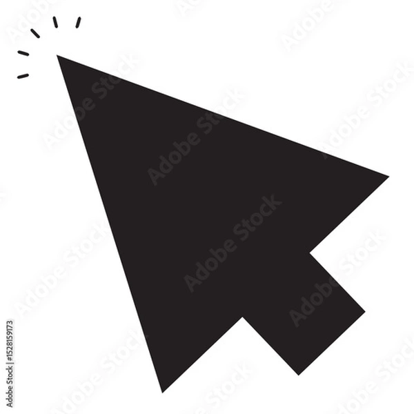 Fototapeta cursor arrow icon, computer mouse cursor arrow vector icon, flat design best vector cursor arrow illustration 