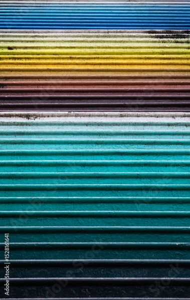 Fototapeta Rainbow Gradient Staircase Steps