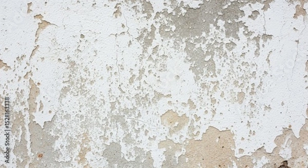 Fototapeta Weathered wall texture with peeling paint for creative design and background use