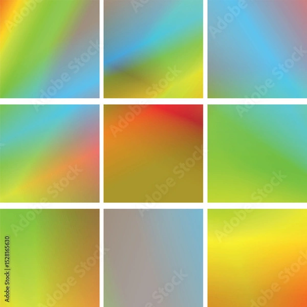 Fototapeta Abstract Gradient Squares Grid Pattern, Rainbow Colors, Design Or Template