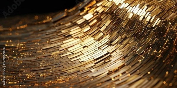 Fototapeta Luxurious golden banner background, elegant gold texture, shimmering light reflections, abstract design concept, sparkling metallic backdrop.