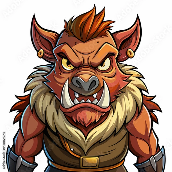 Obraz angry animal mascot