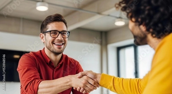 Obraz Tow man shaking hand