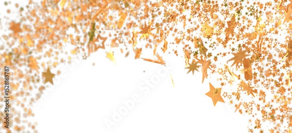 Fototapeta High-quality image of gold stars bursting. Perfect for celebratory designs, backgrounds, and more.