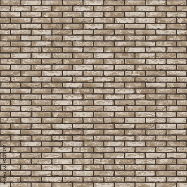 Obraz Texture of a grey brick wall vector illustration	