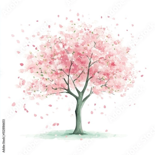 Fototapeta Delicate cherry blossom tree
