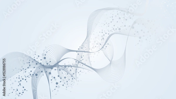 Obraz Molecular structure DNA, atom, neurons. Science concept for your design. Connected lines with dots. Medical, technology, chemistry, science background. illustration