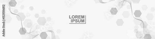 Obraz Health care abstract background with hexagons, lines and dots. Medical innovation banner template concept. Biology and pharmaceutical technology background. Vector illustration.