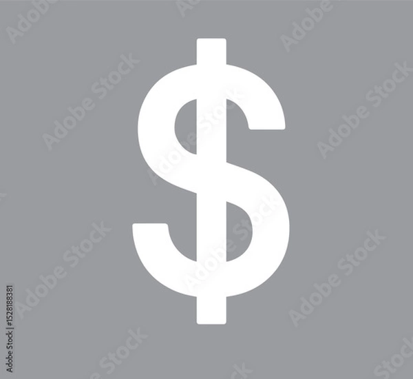 Obraz Clean Dollar-Sign Emblem, White on Deep Slate Blue”

“Flat Graphic Currency Symbol on Soft Background”