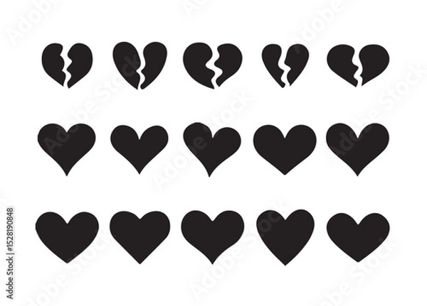 Fototapeta Heart icon vector. Love sign symbol vector. Heart vector icon illustration isolated on white background,vector illustration eps 10.