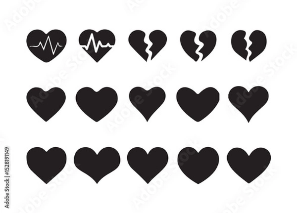 Obraz Heart icon vector. Love sign symbol vector. Heart vector icon illustration isolated on white background,vector illustration eps 10.