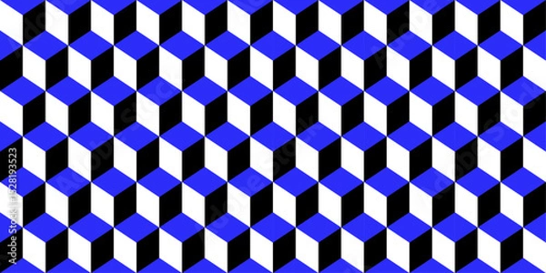 Fototapeta Modern 3d hexagon seamless vector pattern