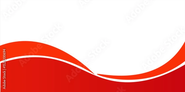 Obraz Vector red line background curve element with white space for text and message design, overlapping layers, vector