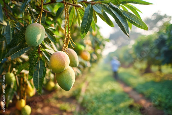Fototapeta white mango farm