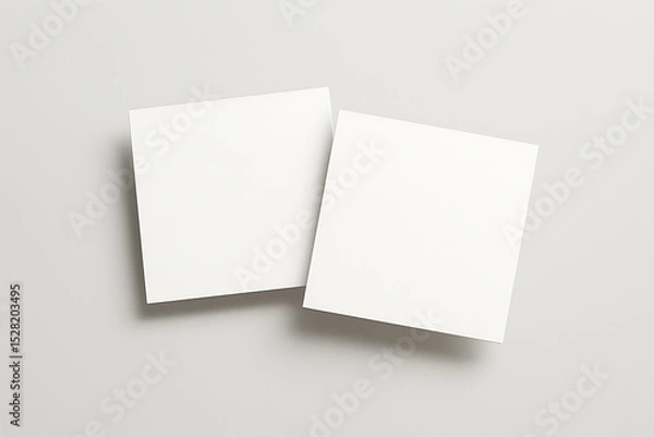 Obraz Blank square cards mockup on a light gray background