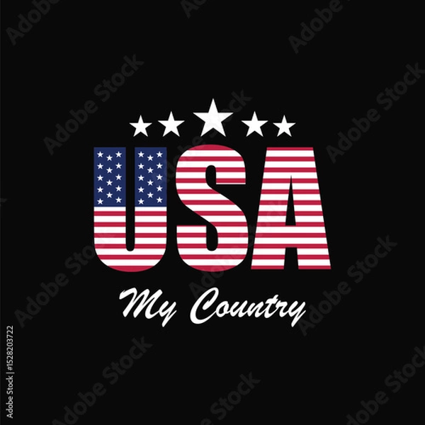 Obraz T-shirt new design USA fashion This is a design that is suitable for both men and women.