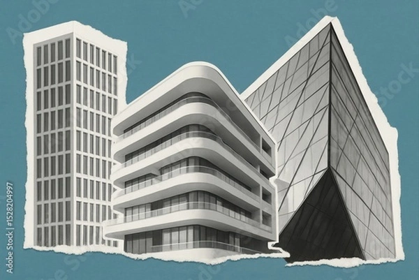 Obraz Bold modern architecture with geometric shapes and minimalist style