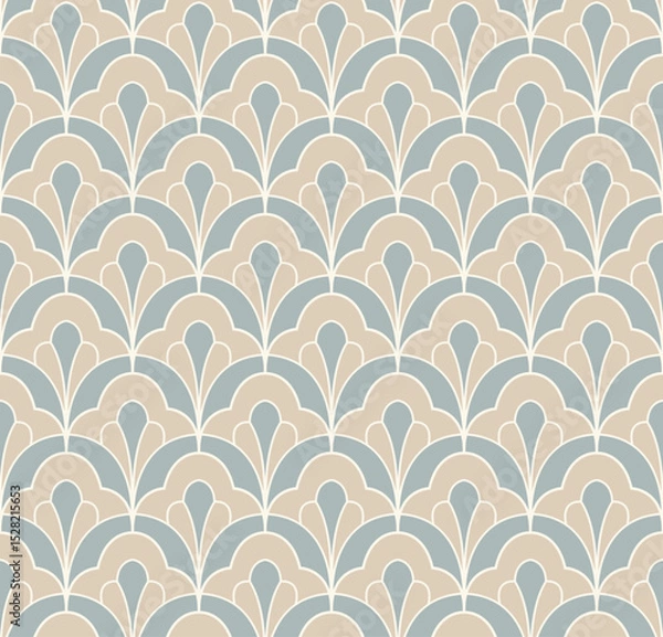 Obraz Abstract seamless pattern with art deco floral element. Geometric vector background.