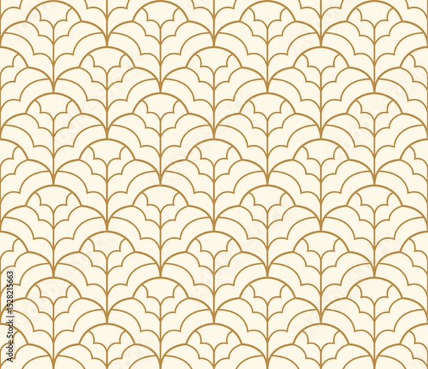 Obraz Abstract seamless pattern with art deco floral element. Geometric vector background.