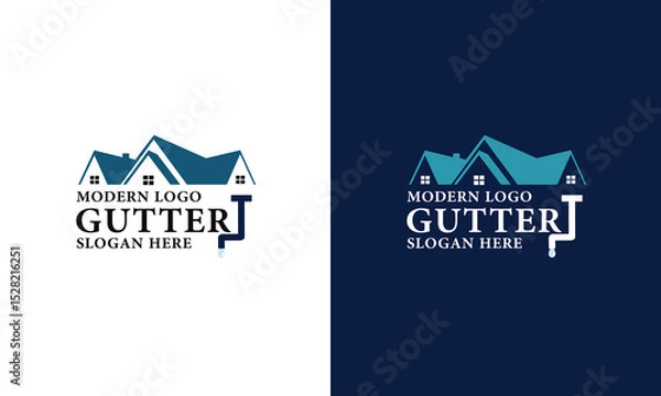 Obraz Gutter real estate logo design