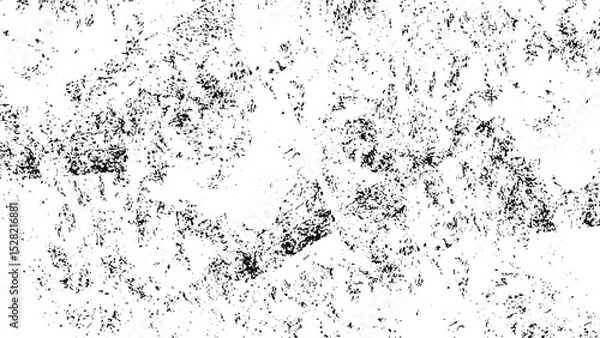 Obraz Dirt  grime and scratch overlay on transparent background, . Grunge vector background. Black and White Texture. Abstract grunge for text design, rough, dirt, grime, overlay, paper, vintage, scratch.