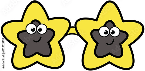 Fototapeta Star shape eyeglasses