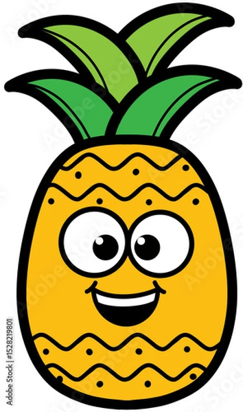 Obraz funny pineapple cartoon