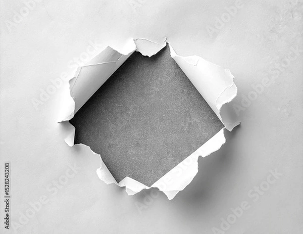 Obraz Torn Paper Silhouette - Minimalist Breakthrough