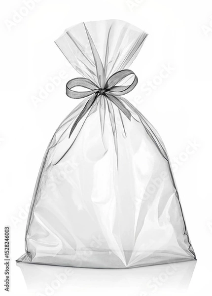 Obraz Transparent Plastic Bag Tied with a Bow