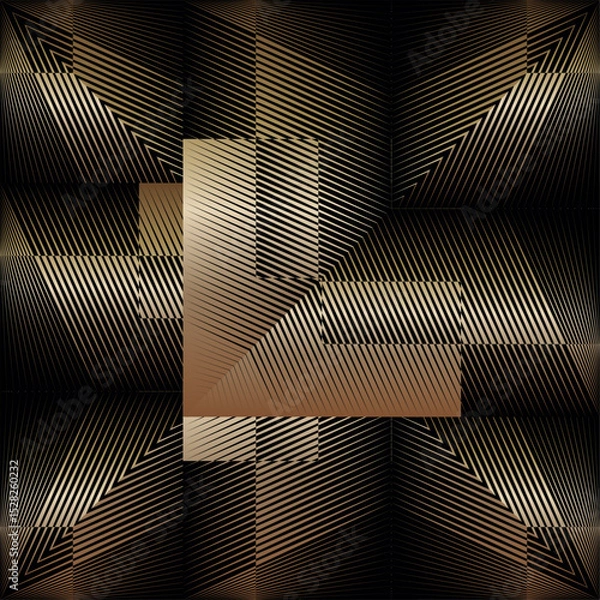 Fototapeta Основные RGB golden black abstract background, creative gold black pattern, modern vector texture