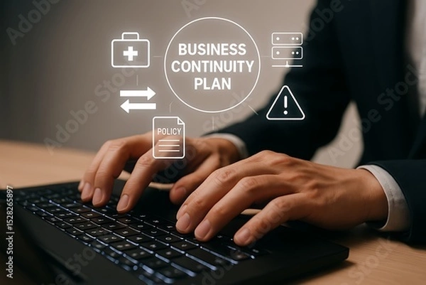Fototapeta Developing a Robust Business Continuity Plan Strategies for Disaster Recovery and Resilience