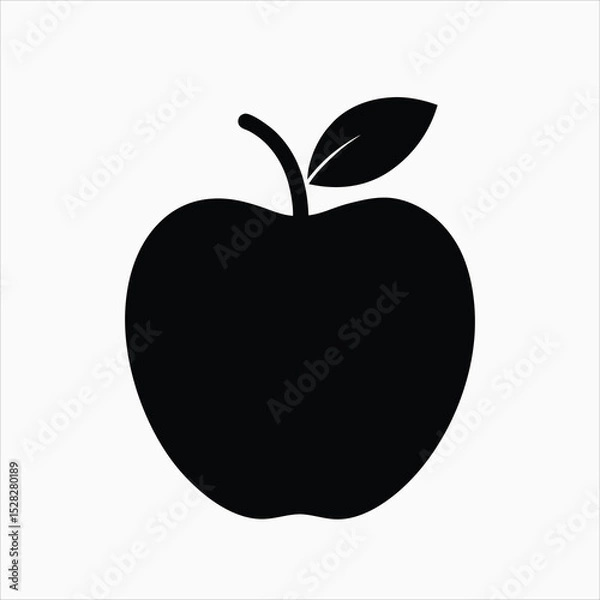 Fototapeta apple-silhouette--on-a-white-background (1).eps