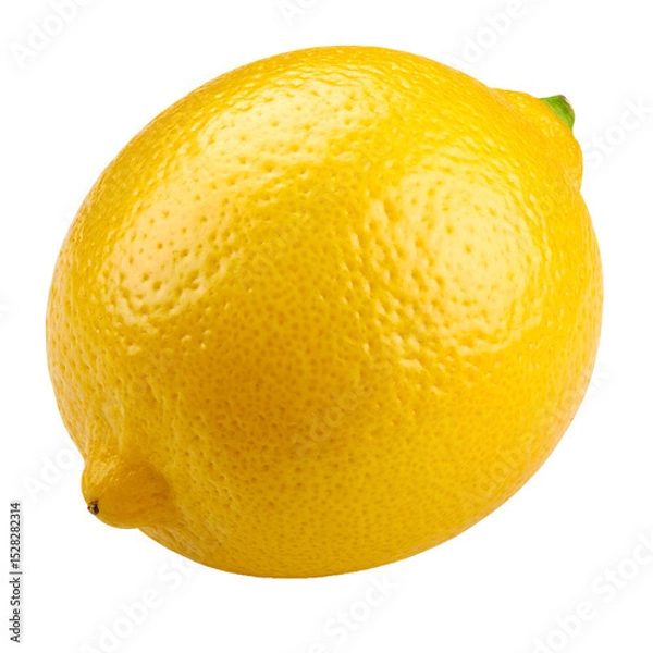 Obraz Vibrant yellow lemon close-up showcasing textured rind, perfect for fresh culinary creations on the transparent background