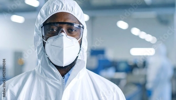 Fototapeta Factory Worker in Protective Gear.