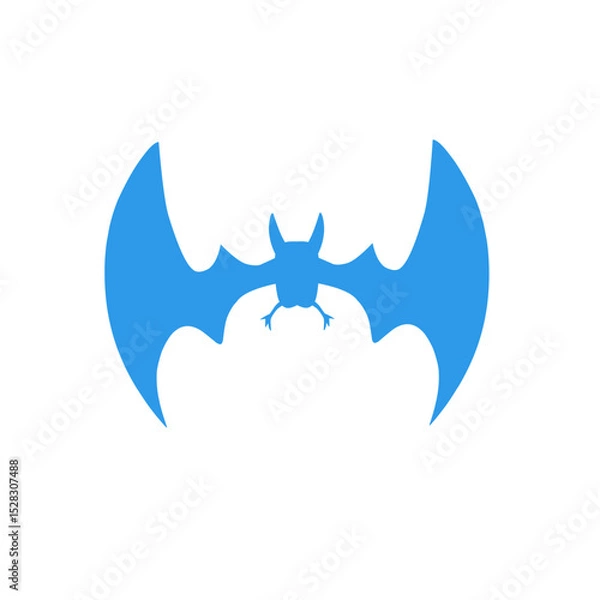 Fototapeta Stylized nocturnal creature glyph on a dark backdrop creating contrast