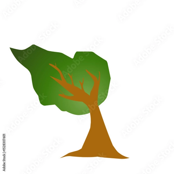 Fototapeta Stylized arboreal representation against a stark void showcasing nature's form