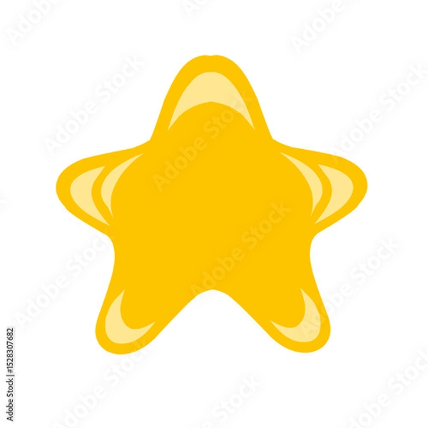 Fototapeta Isolated cartoon star graphic for design projects and whimsical illustrations