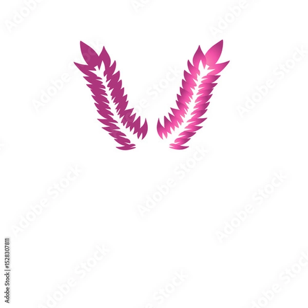 Fototapeta Stylized ethereal feathered design on a dark canvas enhancing artistic expression