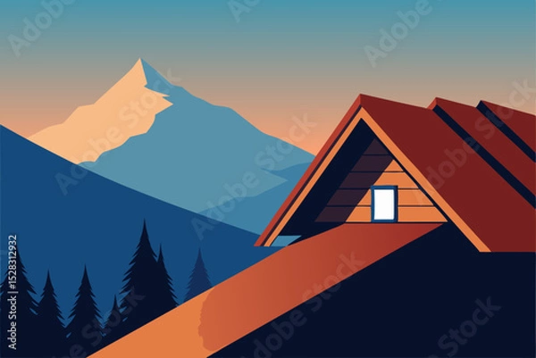 Obraz mountain hut in the mountains