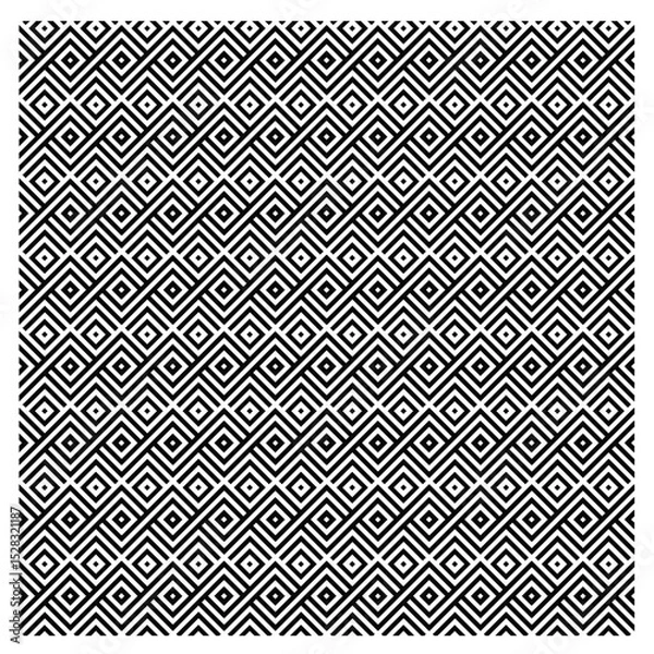 Fototapeta seamless geometric pattern with geometric elements, interlocking squares or diamonds, arranged in a way that creates a sense of depth and a maze-like or woven texture, symmetrical, with lines diagonal